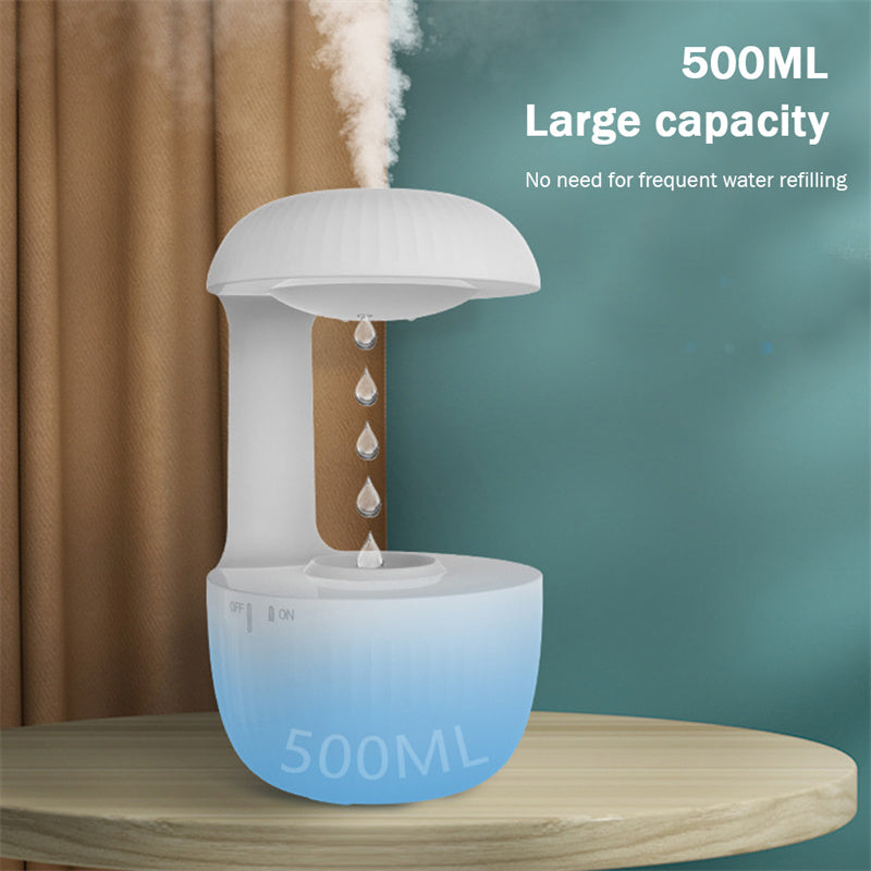 Humidificador Antigravedad USB – Ilusión de Gotas que Suben, Niebla Fría Ultrasónica y Aromaterapia Silenciosa
